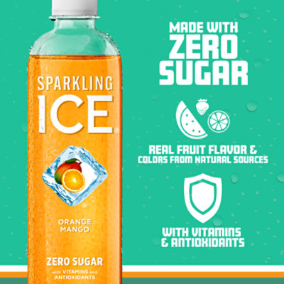 Sparkling Ice Orange Mango Sparkling Water 17 fl. oz. Bottle - Image 3