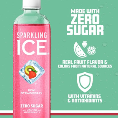 Sparkling Ice Kiwi Strawberry Sparkling Water 17 fl. oz. Bottle - Image 3