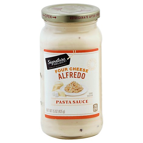  Signature SELECT Pasta Sauce Four Cheese Alfredo Jar - 15 Oz 