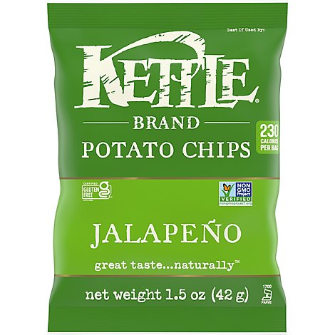 Kettle Potato Chips Hot! Jalapeno - 1.5 Oz