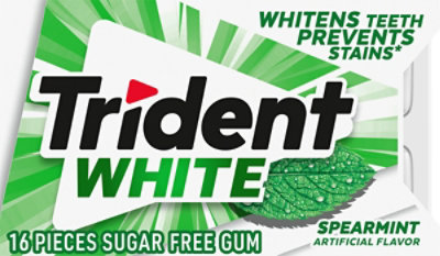 Trident Gum Sugar Free White Spearmint - 16 Count - Image 1
