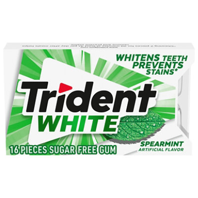 Trident Gum Sugar Free White Spearmint - 16 Count