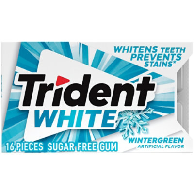 Trident Gum White Wintergreen Sugar Free - 16 Count - Image 1