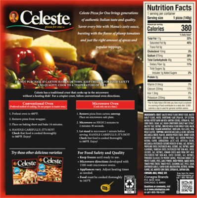 Celeste Pizza For One Zesty 4 Cheese Frozen - 5.22 Oz - Image 4