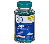 Signature Care Ibuprofen Pain Reliever Fever Reducer 200mg NSAID Softgel - 180 Count