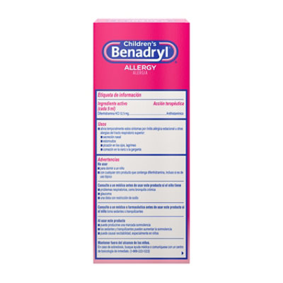 Benadryl Childrens Allergy Cherry Flavored Liquid - 4 Fl. Oz. - Image 5