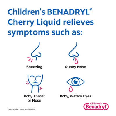 Benadryl Childrens Allergy Cherry Flavored Liquid - 4 Fl. Oz. - Image 3