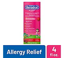 Benadryl Childrens Allergy Cherry Flavored Liquid - 4 Fl. Oz.