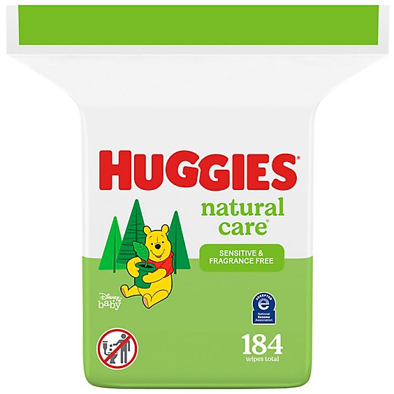 Huggies Natural Care Sensitive Baby Wipes Unscented 1 Refill Pack (184 Wipes Total) - 184 Count