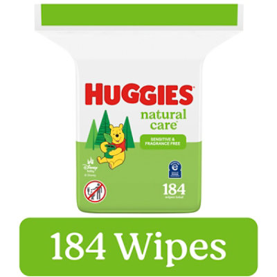 Huggies Natural Care Unscented Sensitive Baby Wipes Refill Pack - 184 Count