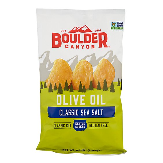 Boulder Canyon Potato Chips Kettle Cooked Olive Oil Sea Salt - 6.5 Oz