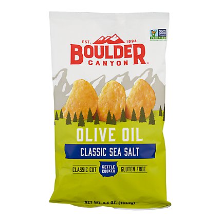 Boulder Canyon Potato Chips Kettle Cooked Olive Oil Sea Salt - 6.5 Oz - Image 1