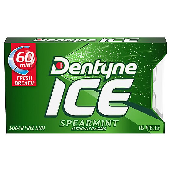 Dentyne Ice Gum Sugar Free Spearmint - 16 Count