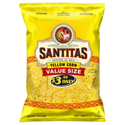 Santitas Tortilla Chips Grande Bag - 16 oz - Image 3