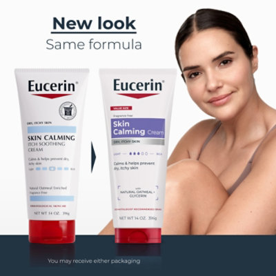 Eucerin Moisturizing Cream Daily Skin Calming - 14 Oz - Image 2