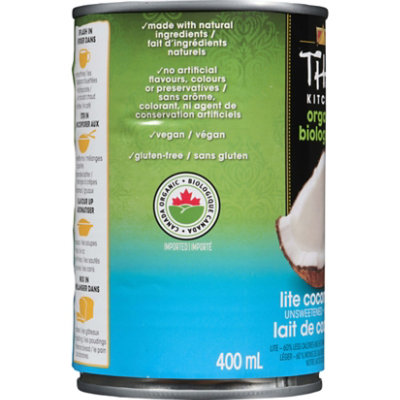 Thai Kitchen Organic Gluten Free Lite Coconut Milk - 13.66 Fl. Oz. - Image 3
