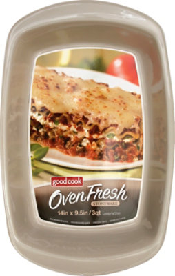 Good Cook Oven Fresh Stoneware Lasagna Dish 14 x 9.5 Inch 3 Quart - Each - Image 2