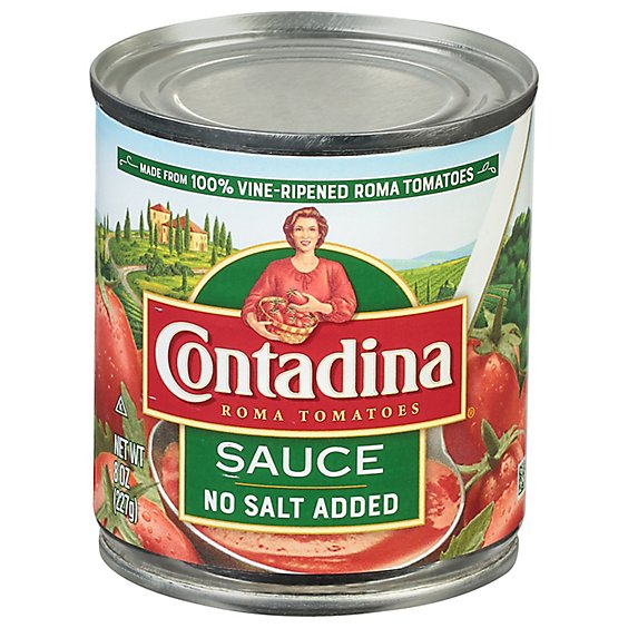 Contadina Tomato Sauce Roma Style No Salt Added - 8 Oz
