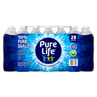 Pure Life Purified Water No Flavor In Bottles - 28-16.9 Oz - Image 1