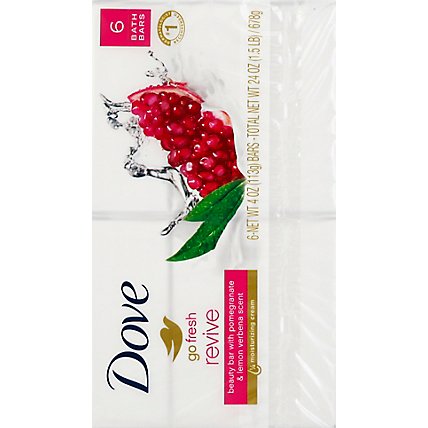 Dove Go Fresh Beauty Bar Revive Pomegranate and Lemon Verbena - 6-4 Oz - Image 3