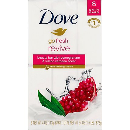 Dove Go Fresh Beauty Bar Revive Pomegranate and Lemon Verbena - 6-4 Oz - Image 2