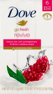 Dove Go Fresh Beauty Bar Revive Pomegranate and Lemon Verbena - 6-4 Oz - Image 2