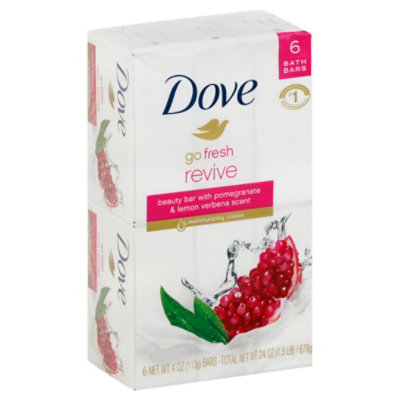 Dove Go Fresh Beauty Bar Revive Pomegranate and Lemon Verbena - 6-4 Oz - Image 1