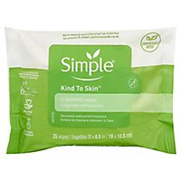Simple Facial Wipes Cleansing Kind To Skin - 25 Count - Image 3