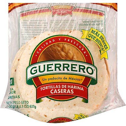 Guerrero Tortillas Flour Fajita De Harina Caseras Bag 20 Count - 22.5 Oz - Image 2
