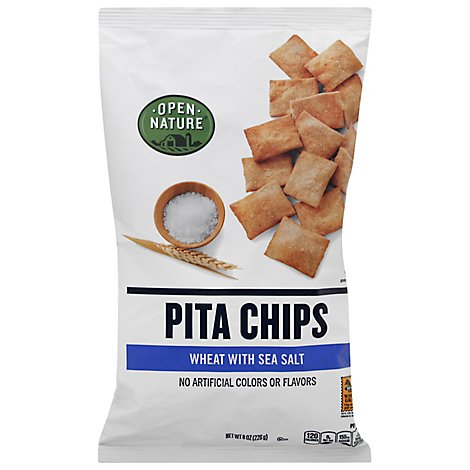 Open Nature Pita Chips Whole Grain With Sea Salt - 8 Oz