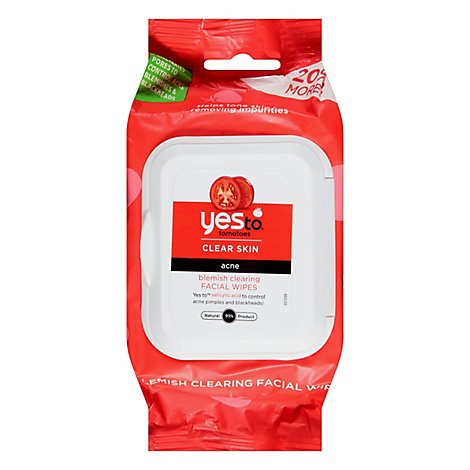 Yes To Tomatoes Blemish Clearing Facial Towlettes - 25 Count