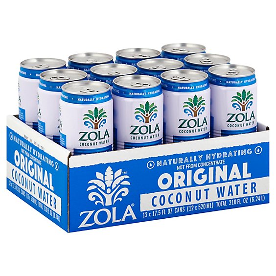 Zola Coconut Water Natural Original - 17.5 Fl. Oz.