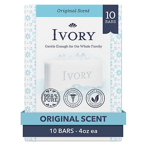 Ivory Bar Soap Pure Clean & Simple Original Scent - 10-4 Oz