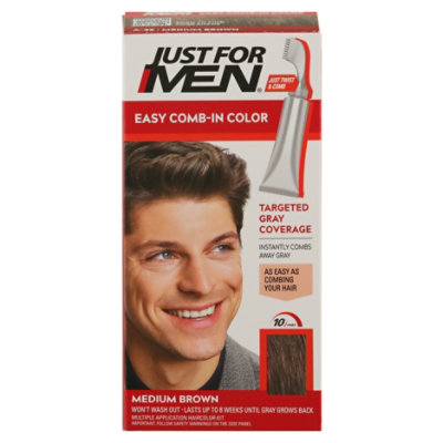 Just For Men AutoStop Haircolor Foolproof Medium Brown A-35 - Each - Image 3