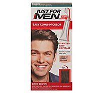 Just For Men Hair Color Autostop Comb-In Easy No-Mix Foolproof Dark Brown A-45 - Each