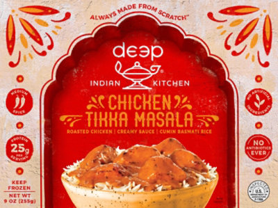 Deep Indian Kitchen Chicken Tikka Masala with Cumin Rice - 9 Oz - Image 2