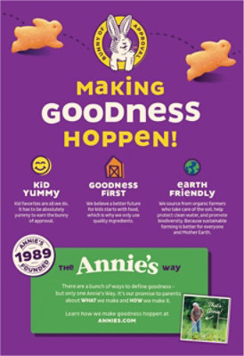 Annies Homegrown Cheddar Bunnies Crackers Organic Baked Snack Extra Cheesy - 7.5 Oz - Image 5
