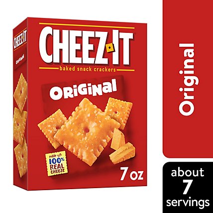 Cheez-It Cheese Crackers Baked Snack Original - 7 Oz - Image 2