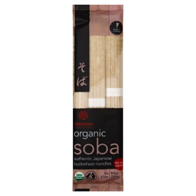 Hakubaku Organic Soba Japanese Buckwheat Noodles - 9.5 Oz - Image 1