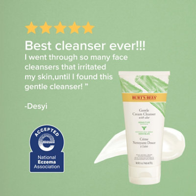 Burt's Bees Sensitive Gentle Cream Cleanser With Aloe - 6 Fl. Oz. - Image 5