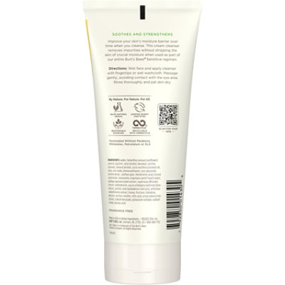 Burt's Bees Sensitive Solutions Gentle Cream Cleanser With Aloe - 6 Fl. Oz. - Image 2