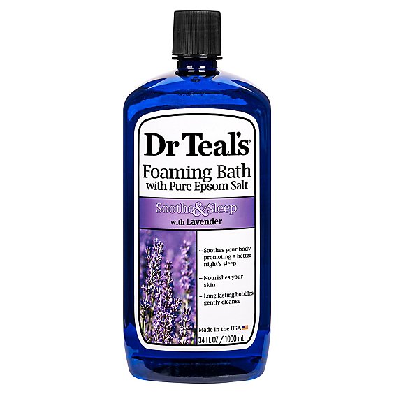 Dr Teals Foaming Bath Epsom Salt Pure Soothe & Sleep With Lavender - 34 Fl. Oz.