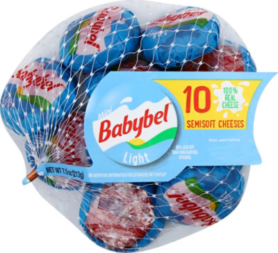 Babybel Mini Light Snack Cheese 10 Pack - 7.5 Oz.