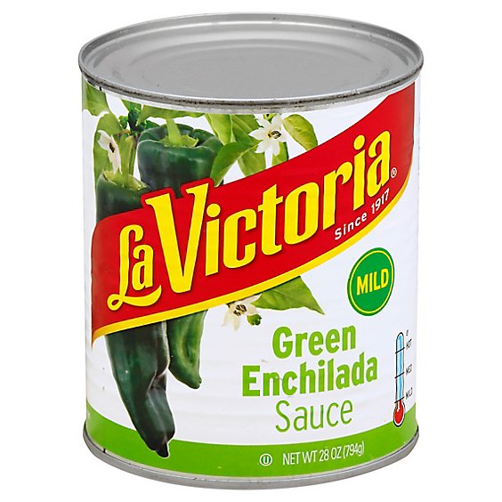 La Victoria Sauce Enchilada Green Mild Can - 28 Oz