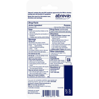 Abreva Cold Sore Treatment On-The-Go - 0.07 Oz - Image 6