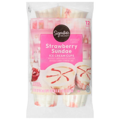 Signature SELECT Ice Cream Cup Strawberry Sundae - 12-3 Oz