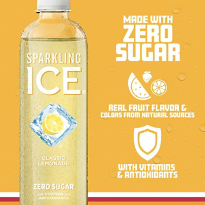 Sparkling Ice Classic Lemonade Sparkling Water 17 fl. oz. Bottle - Image 3