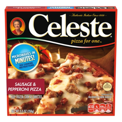 Celeste Sausage And Pepperoni Individual Microwavable Frozen Pizza - 5.5 Oz - Image 1