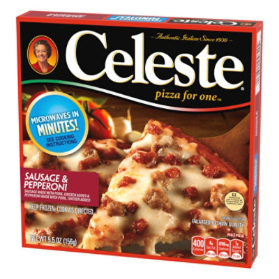 Celeste Sausage And Pepperoni Individual Microwavable Frozen Pizza - 5.5 Oz - Image 3