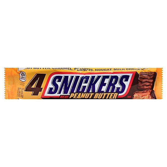 Snickers Candy Bar Squared Peanut Butter - 3.56 Oz